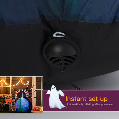 Chat noir gonflable Halloween 6 pi — décoration extérieure