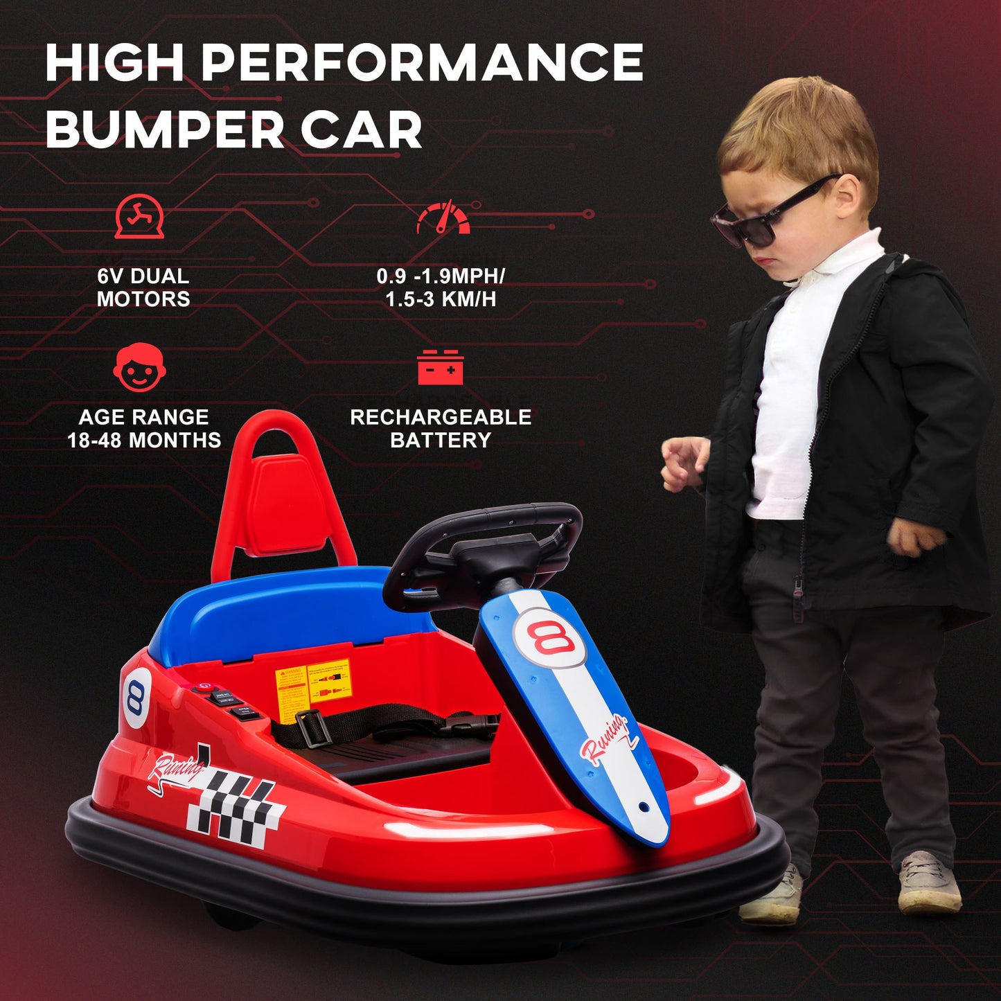 Auto tamponneuse électrique pour enfants 6V 360°
