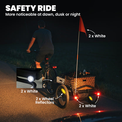 Remorque vélo cargo roues 16 po à dégagement rapide