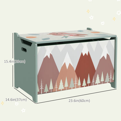 Coffre à jouets avec couvercle et charnières de sécurité