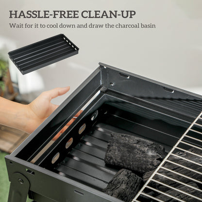 Barbecue au charbon portable avec bassin amovible pliant