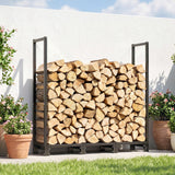 Support à bois de chauffage réglable en acier