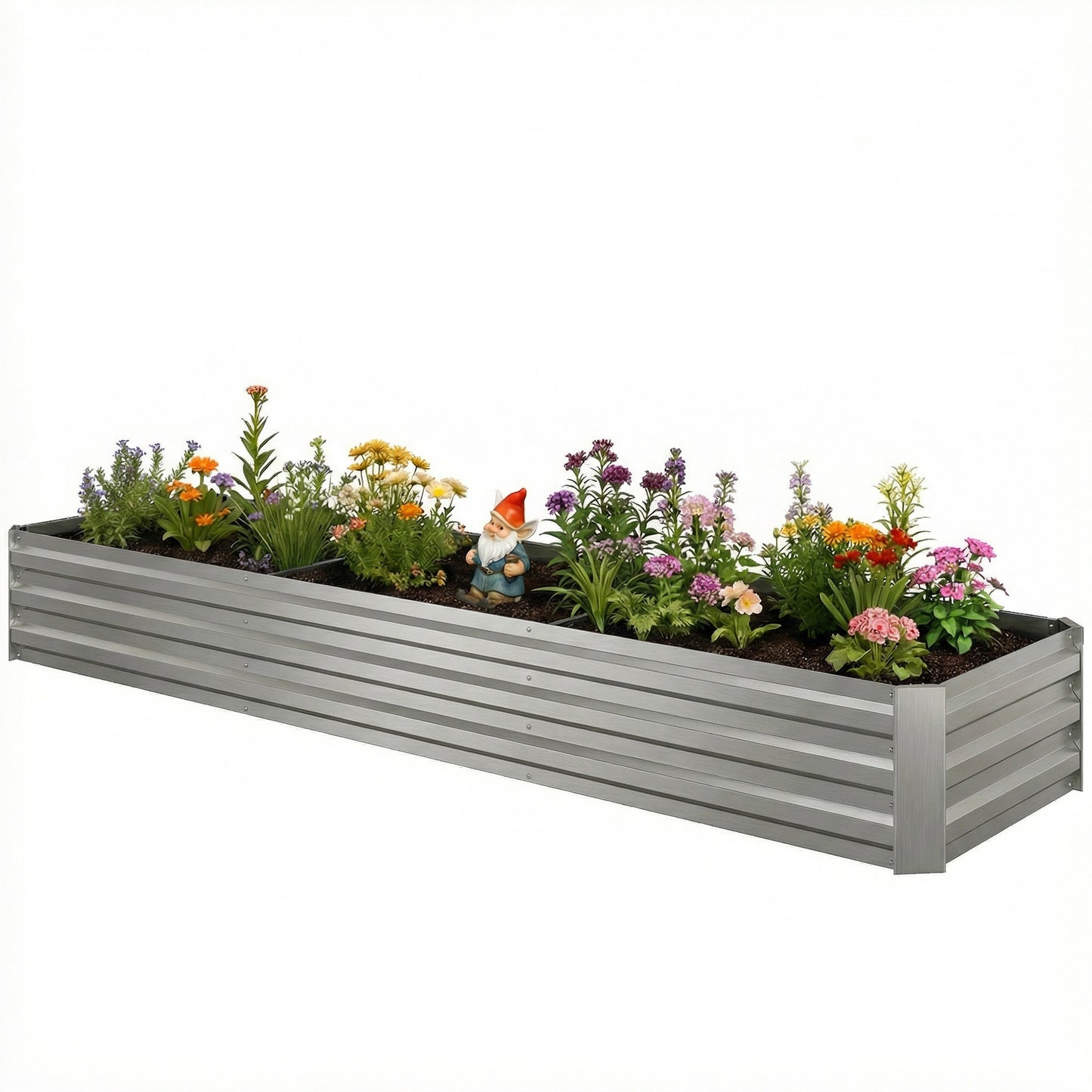 Bac surélevé galvanisé 8'x2'x1' pour jardin