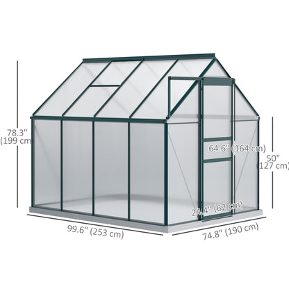 Serre de jardin polycarbonate 183 x 183 x 198 cm