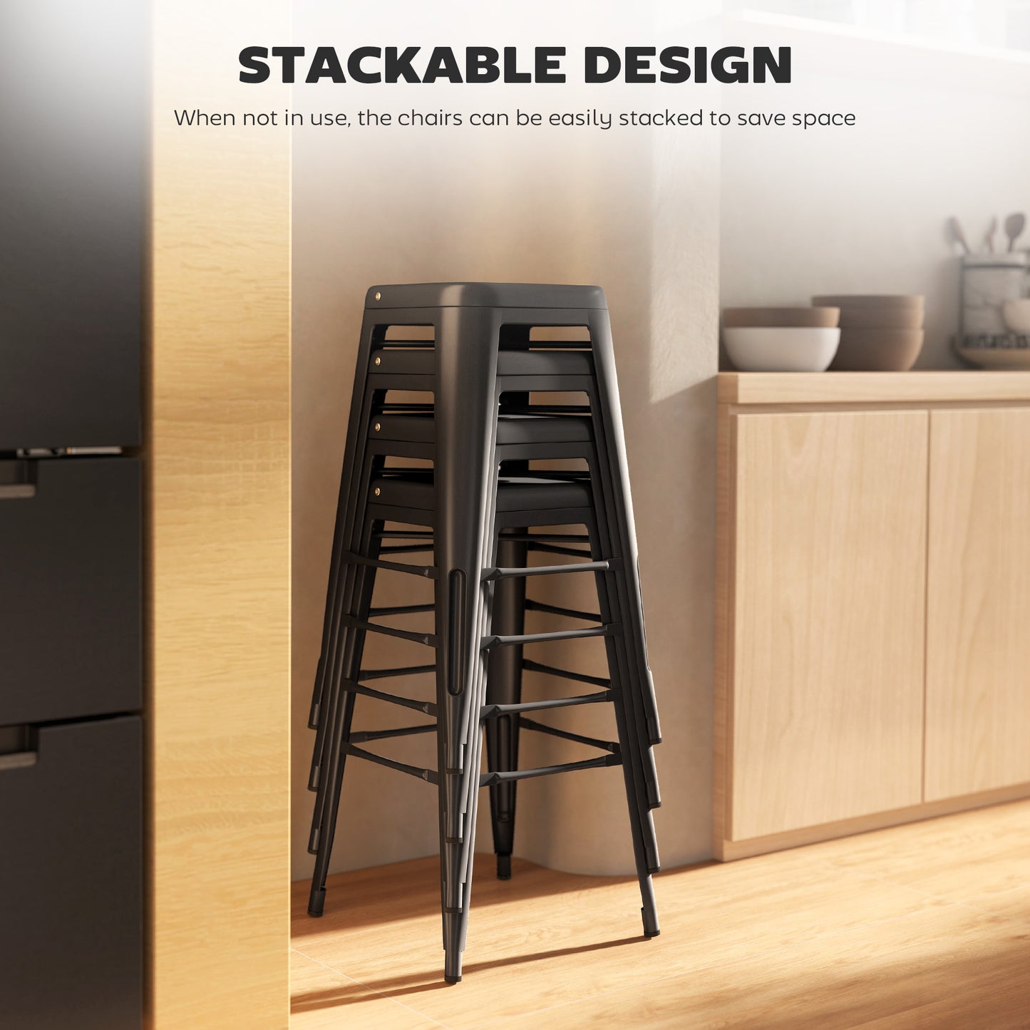 Tabourets de bar industriels 61 cm ensemble de 4