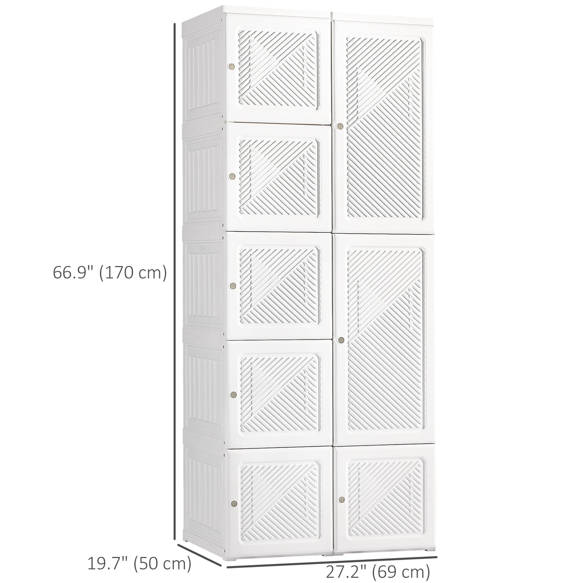 Armoire penderie pliable 6 compartiments