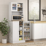 Armoire de cuisine garde-manger avec portes en verre