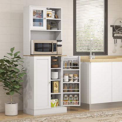 Armoire de cuisine garde-manger avec portes en verre