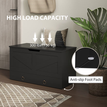 Coffre de rangement 80 cm avec charnières de sécurité