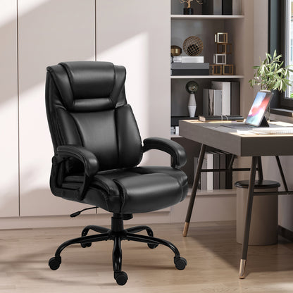 Chaise de bureau ergonomique haute en similicuir 181 kg