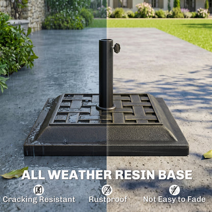Base de parasol carrée résine 9 kg — bronze