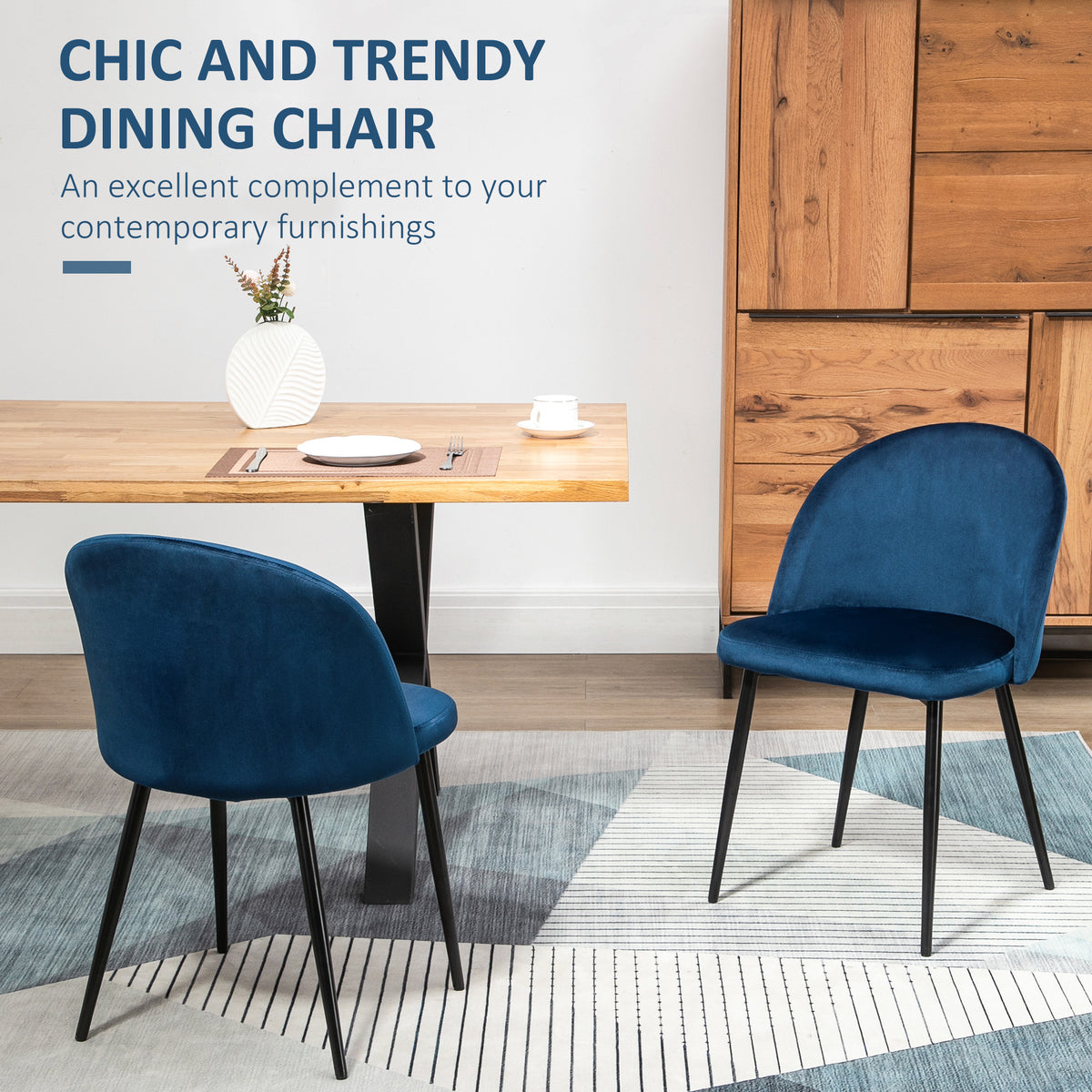 Chaises salle manger dossier mi-hauteur velours ensemble 2