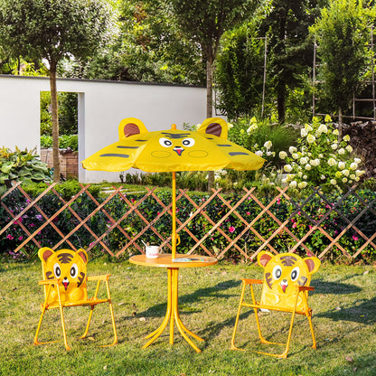 Ensemble table et chaises pour enfants avec parasol — Lot de 4