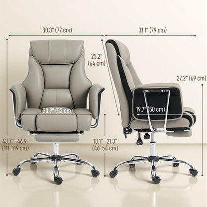Chaise de bureau ergonomique inclinable avec repose-pieds