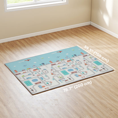 Tapis de jeu bébé pliable double face 200 x 150 cm