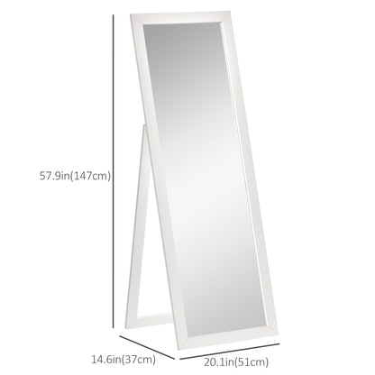 Miroir pleine longueur rectangulaire 147 x 51 cm avec cadre
