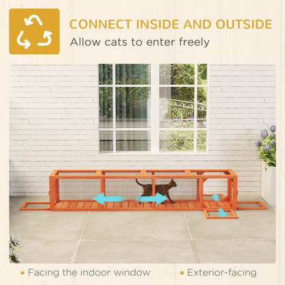 Tunnel pour chat extensible 200cm forme L extérieur
