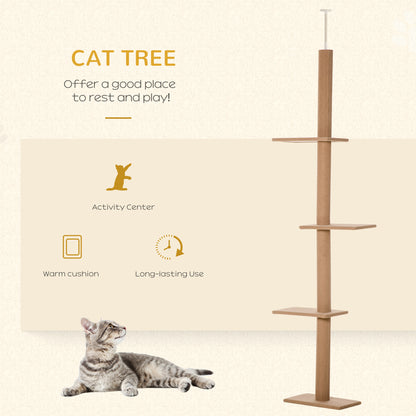 Arbre à chat ajustable sol-plafond 4 niveaux