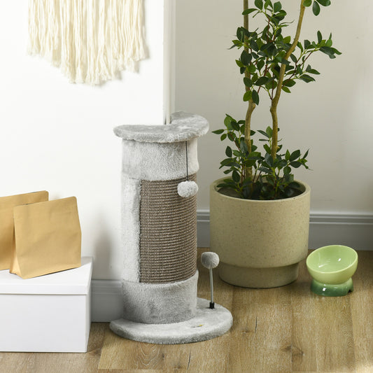 Poteau griffoir pour chat en sisal avec jouets