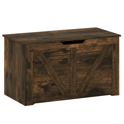 Coffre de rangement rustique 80 cm