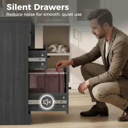 Bureau d'ordinateur 3 tiroirs avec rail suspendu 120 cm