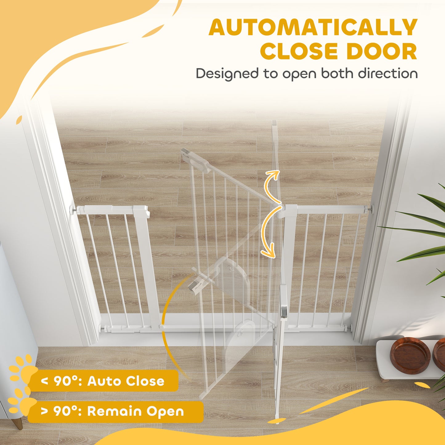Barrière pour animaux extra large 76-131 cm avec porte
