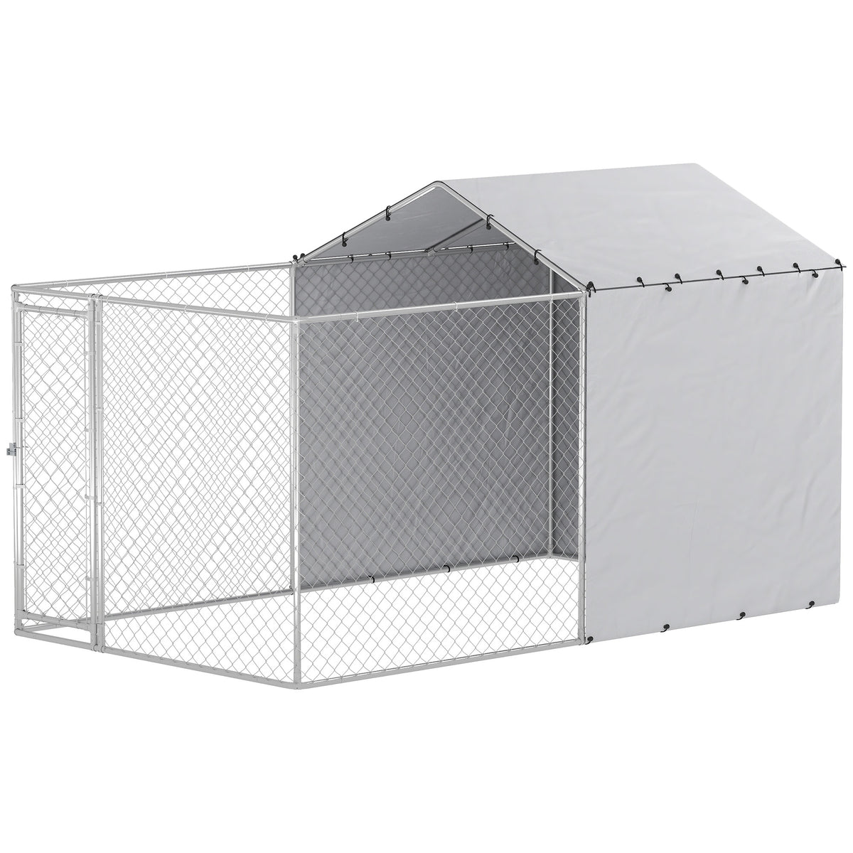 Enclos extérieur pour chien en acier galvanisé