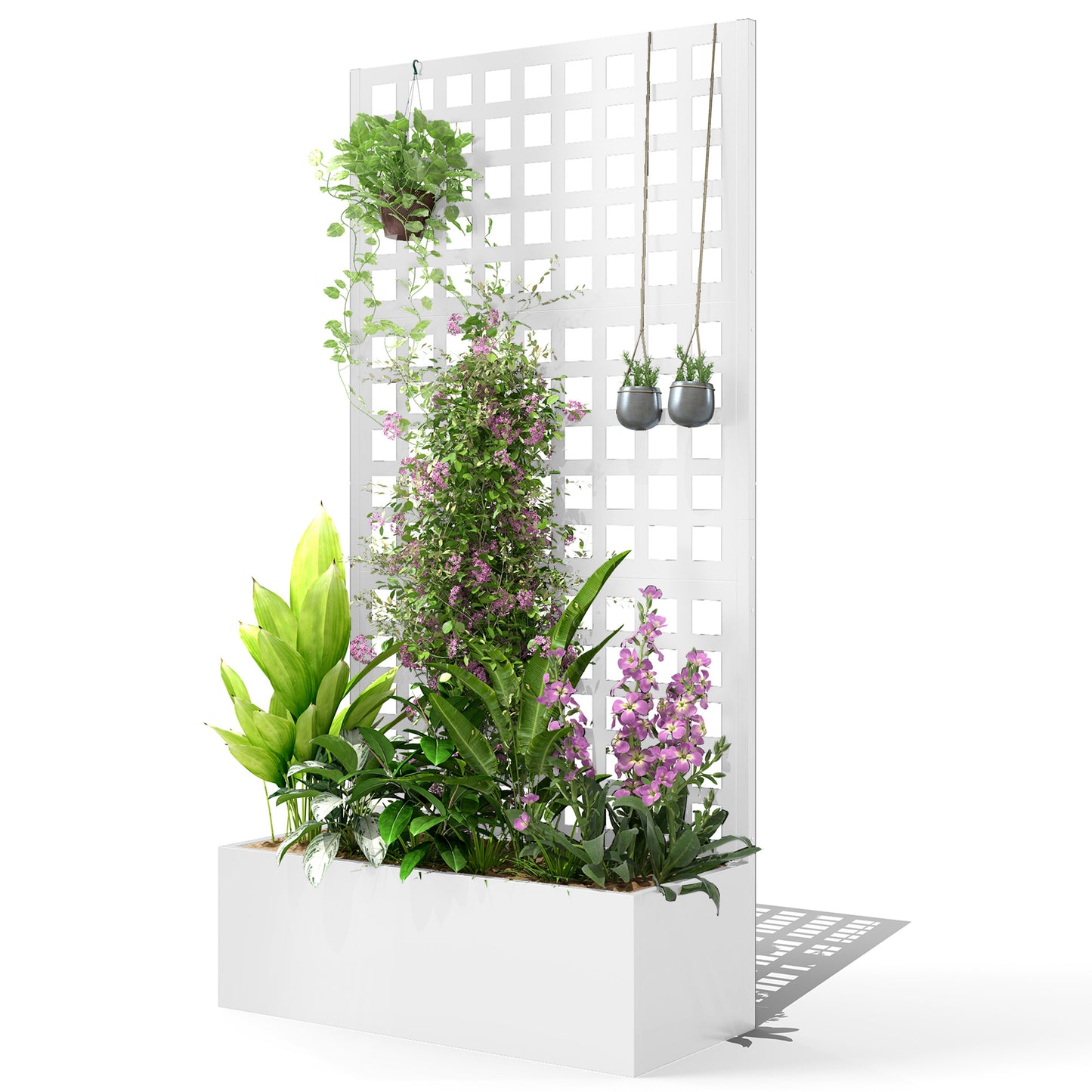 Bac de jardinage surélevé avec treillis 109 x 41 x 178 cm