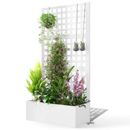Bac de jardinage surélevé avec treillis 109 x 41 x 178 cm