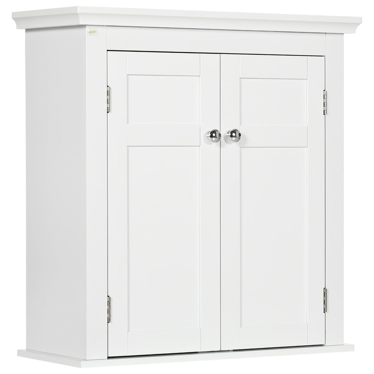 Armoire murale salle de bain portes doubles étagères ajustables
