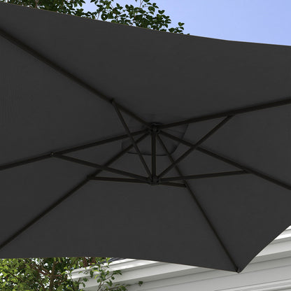 Parasol déporté 3m avec base croisée
