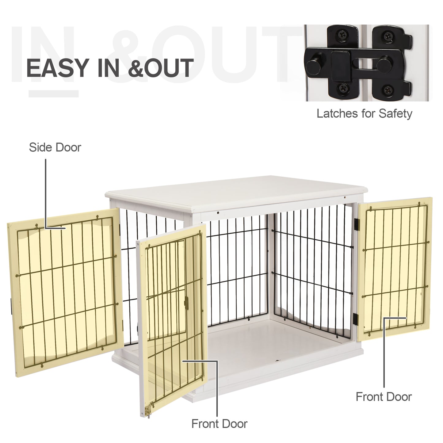 Cage chien table d'appoint 2 portes 26 pouces