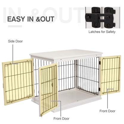 Cage chien table d'appoint 2 portes 26 pouces