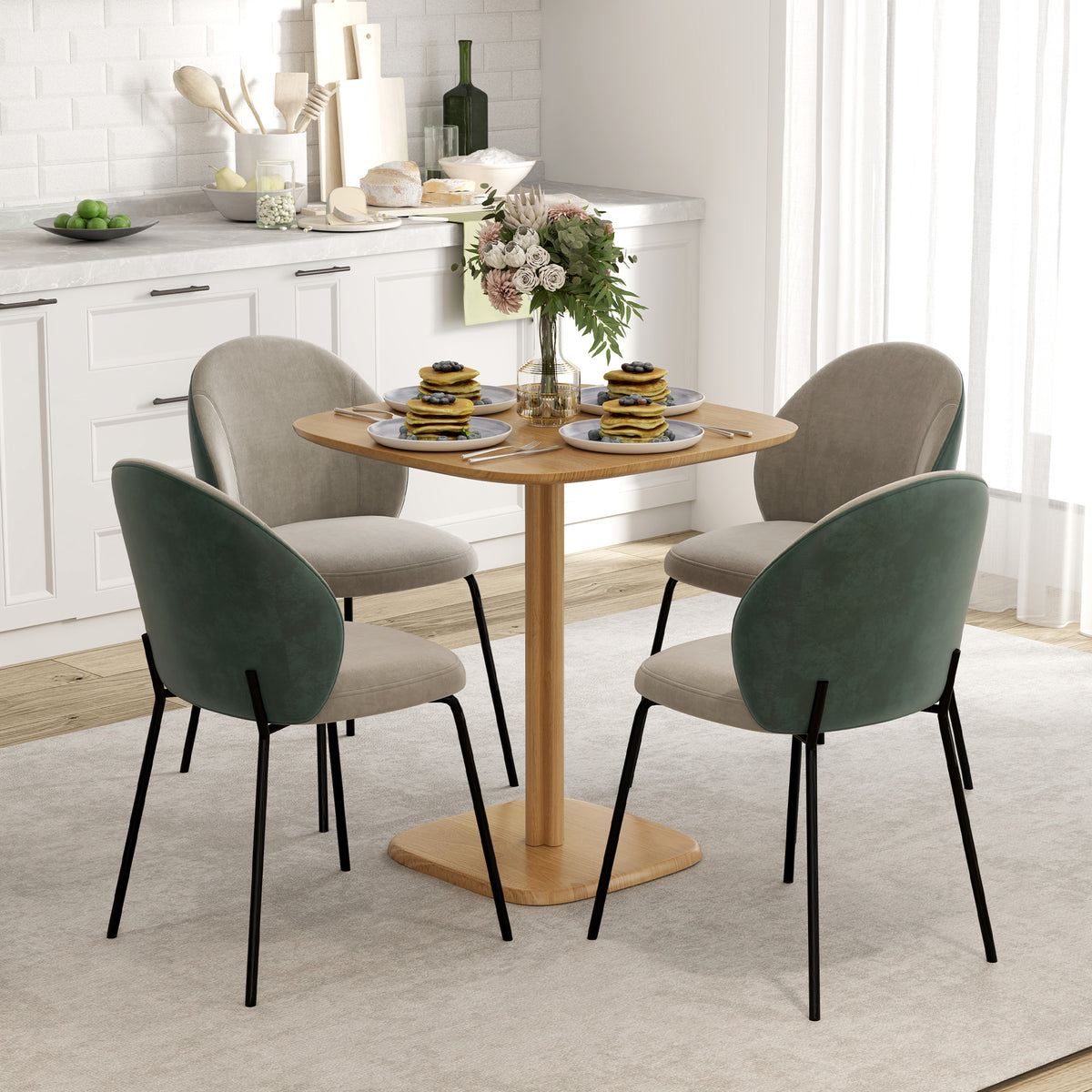 Table à manger moderne en bois