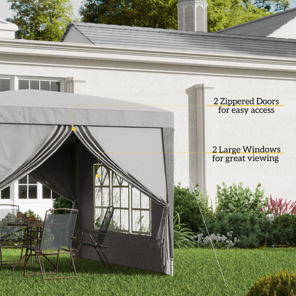 Tente de jardin escamotable 3 x 3 m avec sac de transport