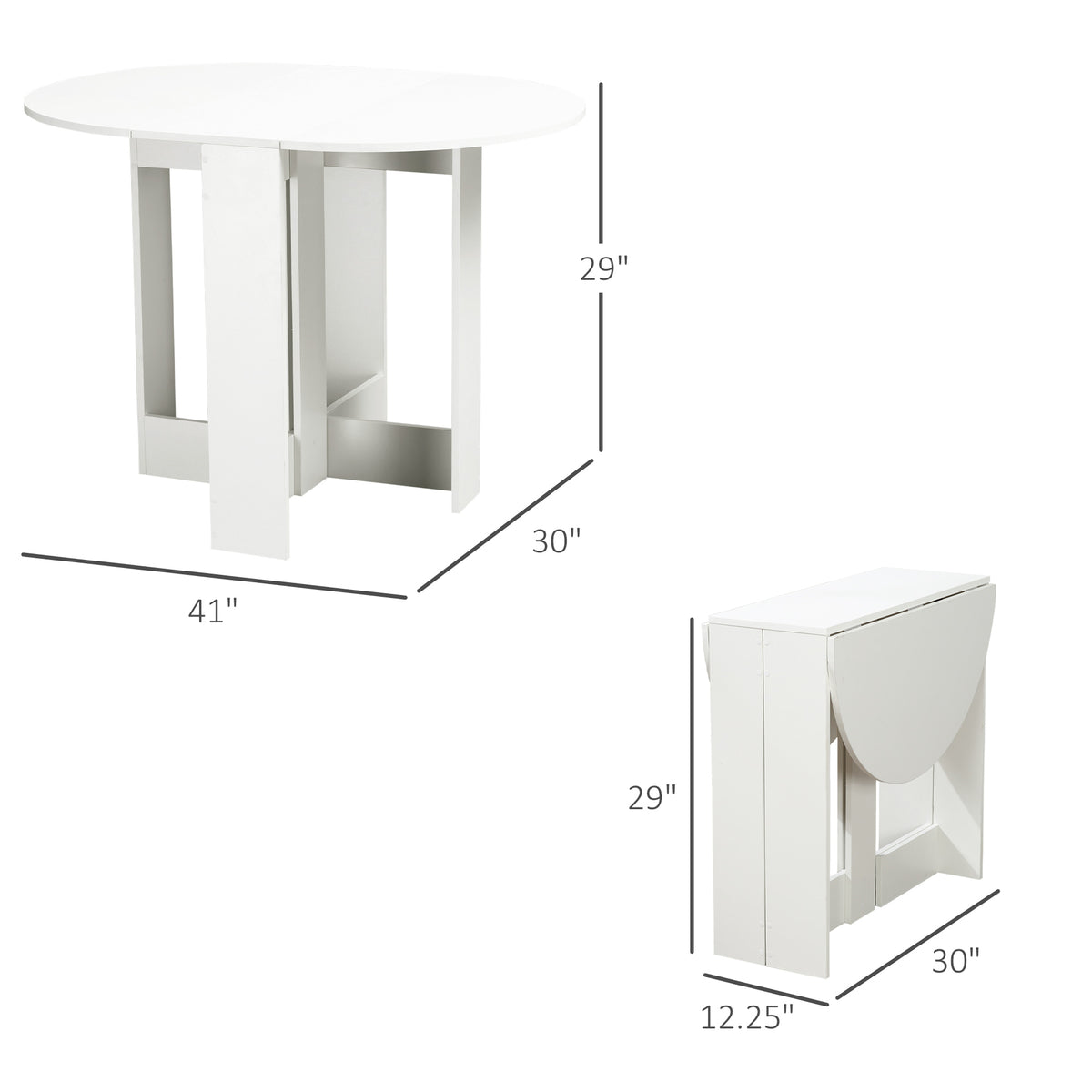 Table à manger pliante rabattable pour petits espaces