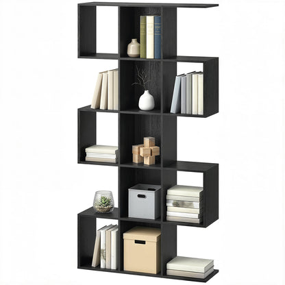 Bibliothèque 5 niveaux en S — 15 compartiments