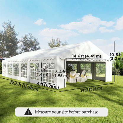 Tente de réception extérieure 6 x 12 m — 12 fenêtres