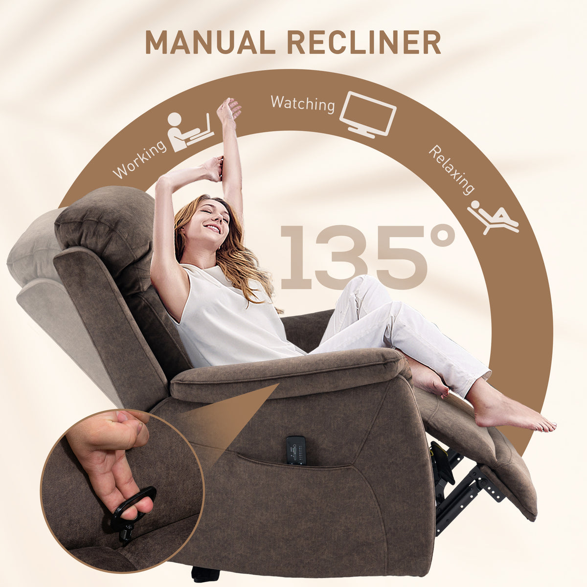 Fauteuil inclinable de massage par vibration