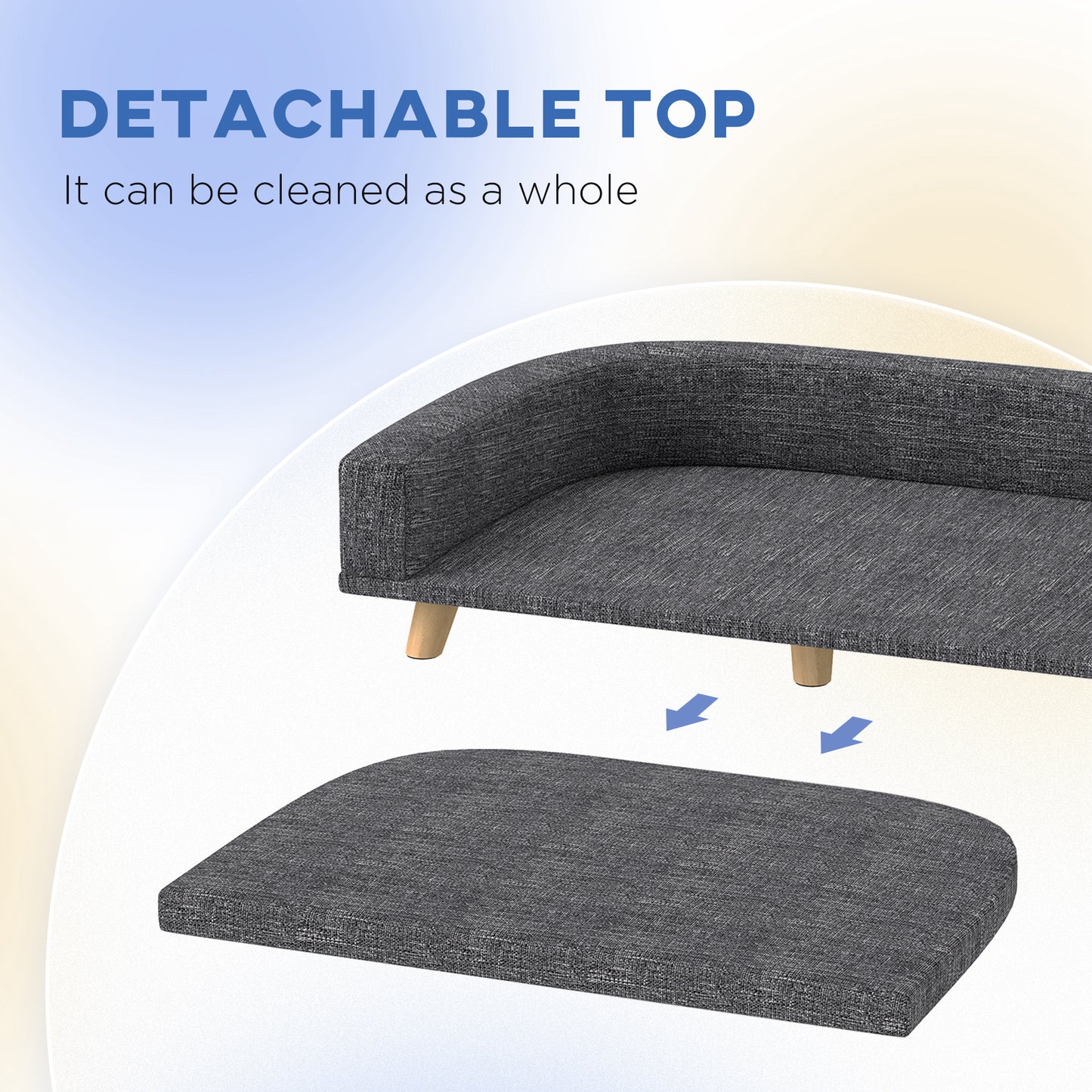 Canapé pour chien grande taille housse lavable