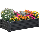 Jardinière surélevée galvanisée acier 120x60x30cm