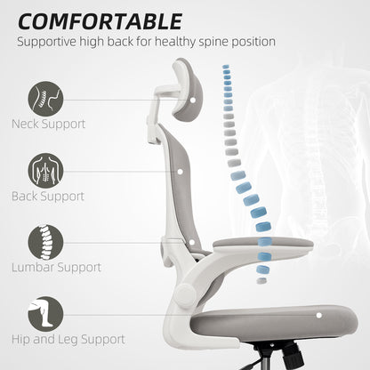 Chaise bureau ergonomique dossier haut appui-tête rotatif