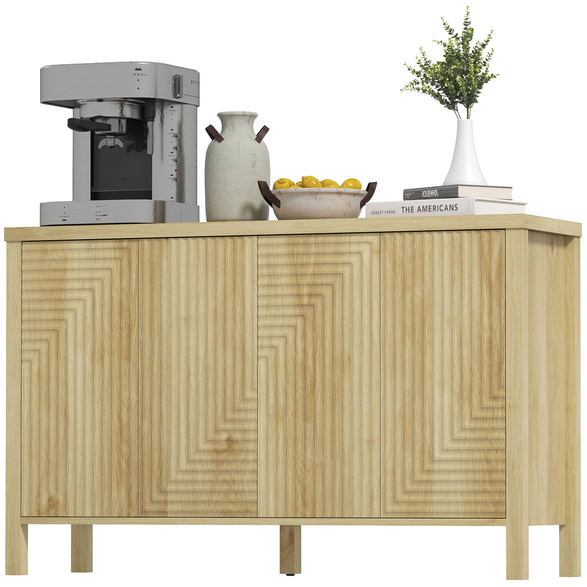 Meuble de buffet portes cannelées