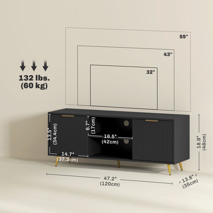 Meuble télé moderne avec rangement 55 pouces