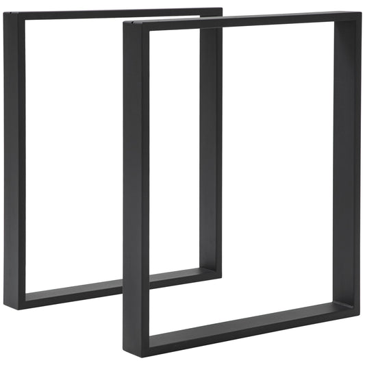 Pieds de table carrés en métal lot de 2