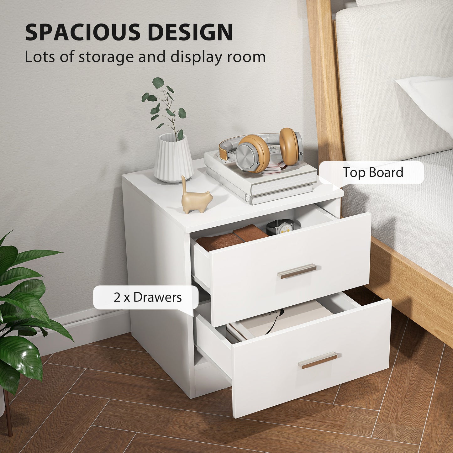 Table de chevet moderne 2 tiroirs