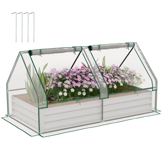 Jardinière surélevée 2-en-1 avec mini-serre