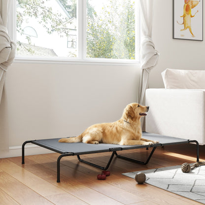 Lit surélevé pour chien extérieur en maille respirante
