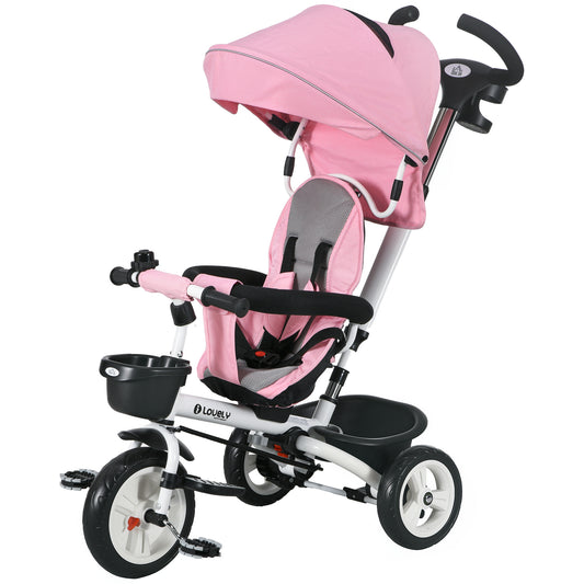 Tricycle évolutif 6-en-1 pour tout-petits avec auvent