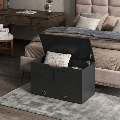 Coffre de rangement 80 cm avec charnières de sécurité